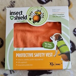 Insect Shield DOG XL Protective Safety Vest hunting hiking orange permethrin PET